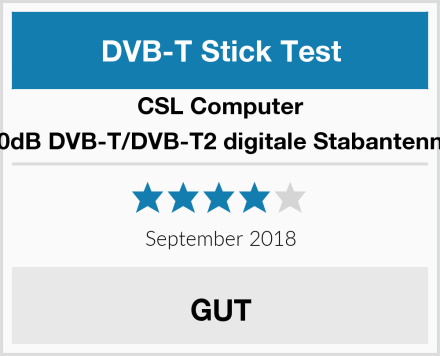 CSL Computer 30dB DVB-T/DVB-T2 digitale Stabantenne Test